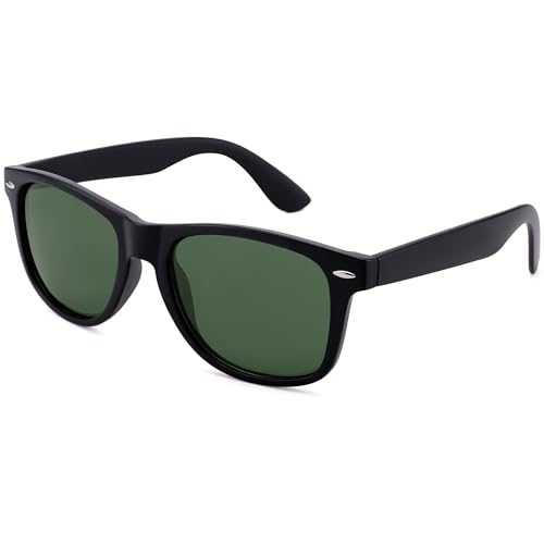 Image of Sunglasses Men, Square Polarized Sunglasses for Mens & Womens, Trendy Retro Sun Glasses Driving Fishing UV Protection