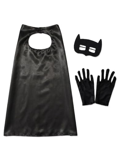 Image of BookMyCostume Kids Superhero Cape and Eye Mask Set for Boys & Girls - Fancy Dress for School Annual Day, Dance Drama & Theme Birthday Return Gift | Aged 3-10 Years