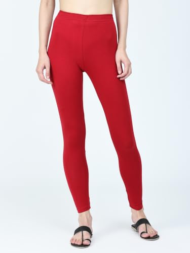 Image of Robinbosky Premium Stretchable Cotton Ankle Legging for Women | Suitable for Formal wear & Casual wear | High-End Elastic Makes The Leggings Squat Proof and Durable for Travel, Yoga, & Workout.