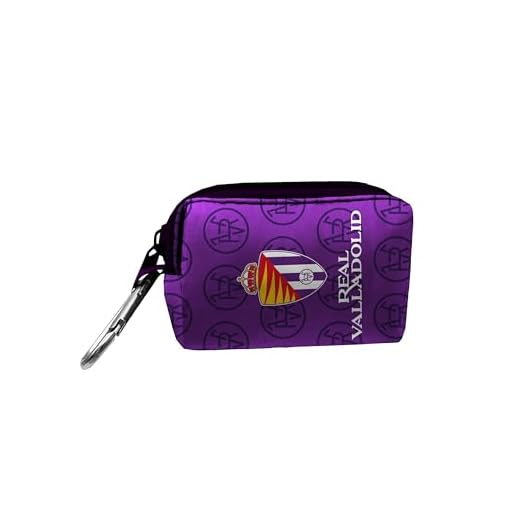 CyP Brands- Real Valladolid, Dispensador de Bolsas, Portabolsas para Perros, Accesorios para Mascotas, Color Morado, Producto Ofiicial