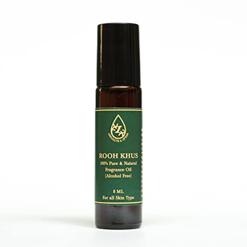 Image of ABSOLUTE & ATTAR 100% Natural Fragrance /Scent Kannauj Attars Rollerball-Roll On Perfume - 8ml (Rooh Khus)