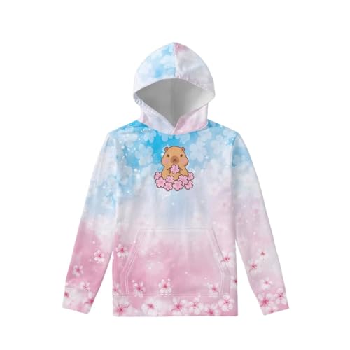 Image of Coloranimal Unisex Girls and Boys Long Sleeve Hoodies Hoody Athletic Pullover Sweatshirts Tops Age 6-16year