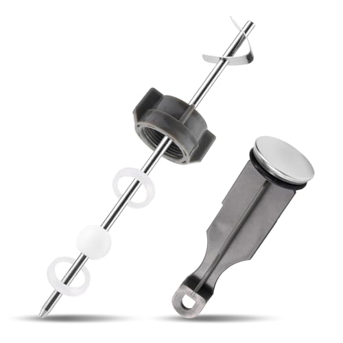 2pcs Sink Drain Parts, Including Pop-Up Stopper & Pivot Rod Replacement Bathroom Sink Drain Repair Kit Compatible with Price Pfister & Popular Band