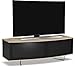 Produktbild Centurion Supports CARU glänzend schwarz und Eiche Beam-Thru Fernbedienung Freundlicher super-Contemporary D Form Design 81,3 cm-65 LED/OLED/LCD TV Schrank