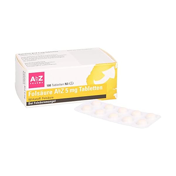 Folsäure AbZ 5 mg Tabletten: Gut versorgt bei Folsäure-Mangel, 100 Tabletten – Bild 4