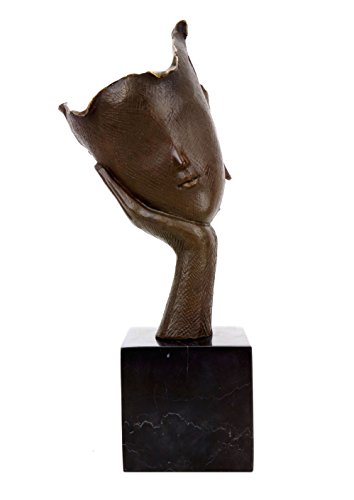 Busto de bronce limitado Thinking Woman firmado por Martin Klein con base de mármol 6