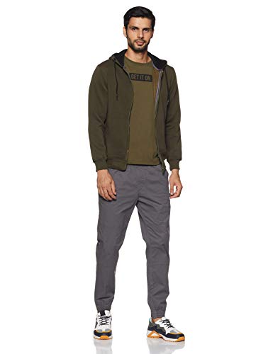 Image of Qube By Fort Collins Men Cotton Hooded Sweatshirt