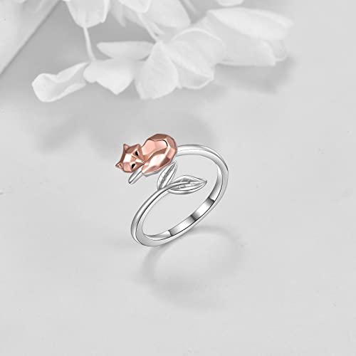Animal Rings 925 Sterling Silver Adjustable Cute Animal Ring Jewelry Anniversary Promise Romantic Gifts for Her Teen Girl3