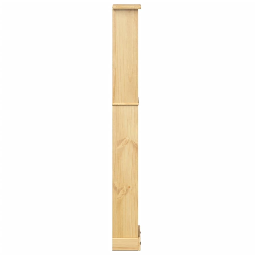 Estantería de madera maciza de pino con soporte de pared - Estantería decorativa con espacio de almacenamiento para libros, revistas y artículos decorativos en diseño rústico