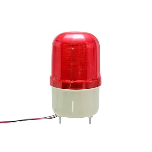 SFOCFWH Industrial LED Rotating Strobe Beacon Warning Lights, Electrical Revolving Signal Lights for Emergency, 110/220v AC -24C DC (Red, N5101 (No Buzzer))