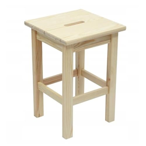 Jawor Holzhocker aus FSC-zertifiziertem Kiefernholz – Stabiler Holz Hocker für Küche und Wohnzimmer, 30x30x44 cm