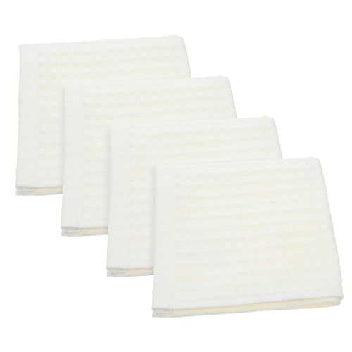COLLBATH 4pcs Luxurious Waffle Bath Towels Soft Cotton Washcloths Highly
