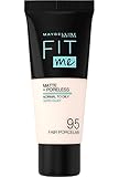 maquillaje mousse maybelline precio Contenido: 1x Base de maquillaje fluido Fit Me Mate y Afinaporos Maybelline New York, Tono: 095 Fair Porcelain Cantidad: 30 ml