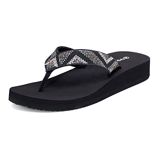 Ampeo Women's Arch Support Flip Flops Comfortable Casual Summer Beach Thong Sandals