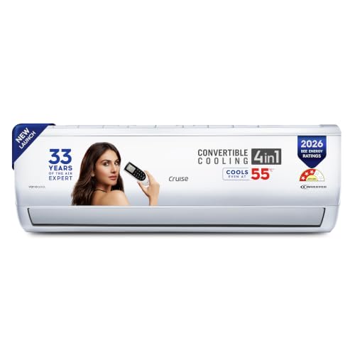 Image of Cruise 1.5 Ton 3 Star,New Star rated, Inverter Split AC with 7-Stage Air Filtration (Copper, Convertible 4-in-1, Fast Cooling, PM 2.5 Filter, Anti-Rust Tech, New BEE Rated, CWCVBM-VQ3D173, White)