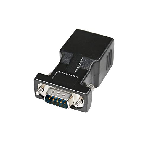 DTECH DB9 to RJ45 Serial Adapter RS232 Male to RJ-45 Female Ethernet Converter Compatible with Standard 9 Pin RS-232 Devices