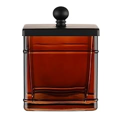 AMBER GLASS BLACK LID