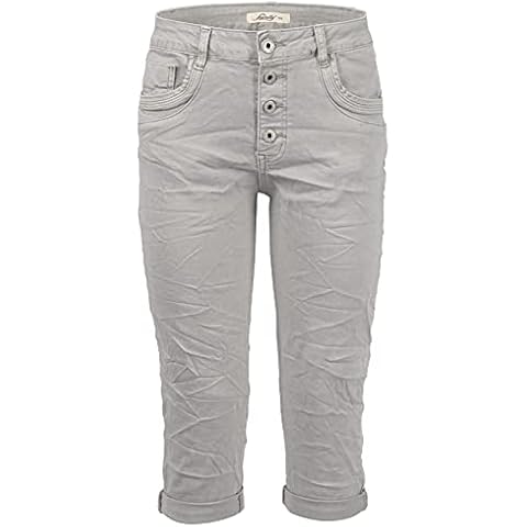 Jewelly Damen Denim Bermuda Capri Hose Cover