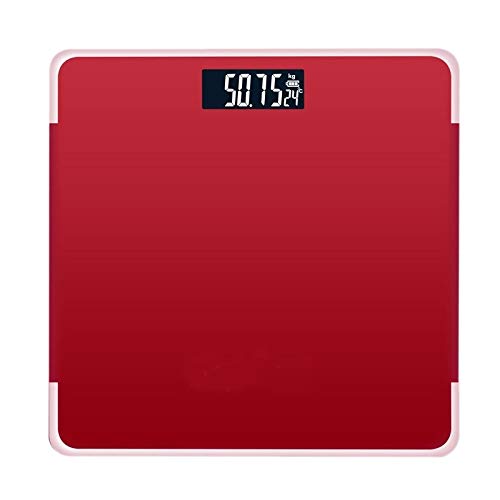 Skala o wysokiej precyzji Wyświetlacz LCD Wskaźnik korpusu Elektroniczny Smart Wagi Wagi 180 kg Łazienka Skala Cyfrowa Waga Ludzka Waga podłogowa (Color : Pink)