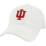 Barnesmith Indiana University IU Hoosiers Adjustable Hat, Spirit, White, One Size Fits All