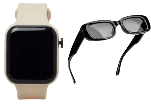 New Look Designer Square Black LED Digital Smart Watch for Boys & Girls-image-32