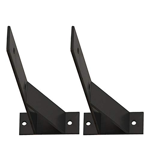 Regalwinkel Schwerlast, Regal-Halterungen Regalträger Tablarträger Regal-Bodenträger Schwerlastkonsole Wandhalterung Klammern, Für Studienraum Wohnzimmer Wandregale,Schwarz,2 Stk(29CM) Cover