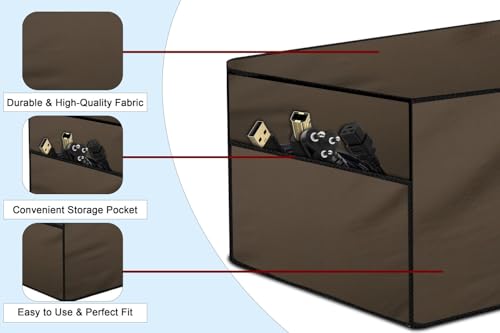 Image of The Furnishing Tree Polyester Waterproof & Dustproof Printer Cover - Compatible with Auto Duplex Laser Brother DCP-L2541DW Printers, Beige , Dimensions in DxWxH - ( 40x42x32 CM)