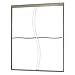 Foremost MRSS4672-CS-BN Marina 3/8" Frameless Sliding Shower Door with S Cut Glass-MRSS4672-CS-BN