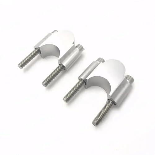 Kit de rehausseurs de guidon universels argentés Tusk avec pontets robustes de 30 mm