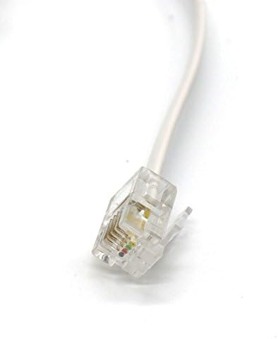 2-Way RJ11 Telephone Plug to RJ11 Socket Adapter and Splitter for Landline Telephone