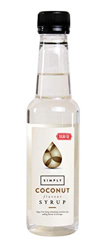 Simply Sugar Free Coconut Syrup Low Calorie Vegan & Nut Free Flavoured Syrup for Coffee Cocktails & Baking (250ml)