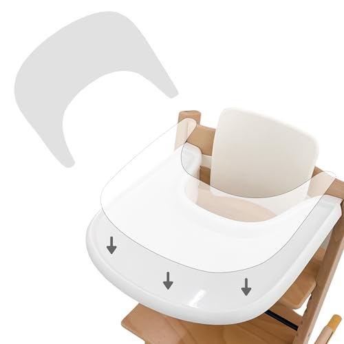 Suction Solver Sticker for Stokke Tripp Trapp Tray - Safe Adhesive Placemat Enhances Suction for Bowls, Plates, Toys, Baby High Chair (Tray Shape, 2pcs)