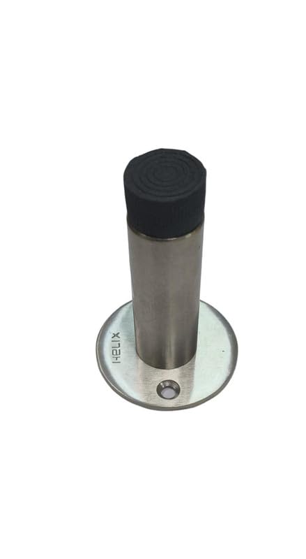 Helix Heavy Duty Stainless Steel Round Door Silencer, Door Buffer/Wall Protector, Wall Mounted Door Stopper, 3 Inch X 22 mm Round Pipe X 3 mm Thickness (SS Finish) (B0CXF1K1H6) Amazon Price History, Amazon Price Tracker