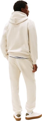 Tommy Hilfiger Herren Hoodie Seasonal Fleece mit Bauchtasche, Beige (Heathered Oatmilk), XS – Ansicht 3