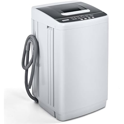 Feelfunn 1.03Cu.ft Portable Washing Machine - Fully Automatic Portable Washer with Drain Pump, 8.8lbs Capacity, 10 Programs and LED Display - Portable Washer Dryer Combo for Apartment Home Dorm RV Cover