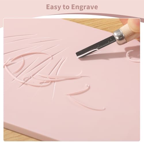 8 Pack Pale Pink Linoleum Blocks 4 x 6 in for Printmaking — 사진 4