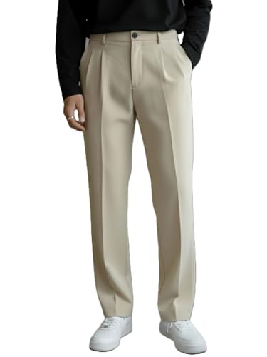 Image of INDICLUB Men's Track Pants with Side Stripe, Drawstring Waist, Straight Leg
