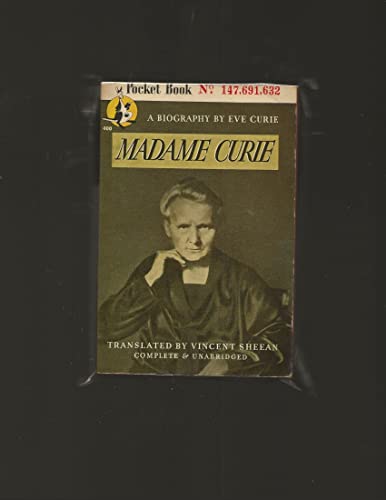 Madame Curie, a biography B0007DW6SY Book Cover