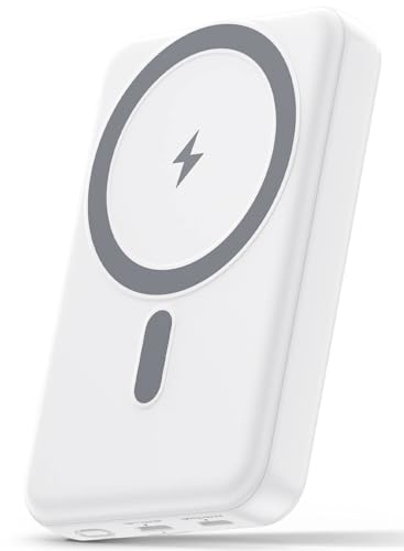 Wasuka Magnetic Power Bank, 10000mAh Fast Charging PD 20W Portable Charger Compatible with Magsafe Battery Pack, Wireless Power Bank with USB-C Input & Output for iPhone 16/15/14/13/12 Series