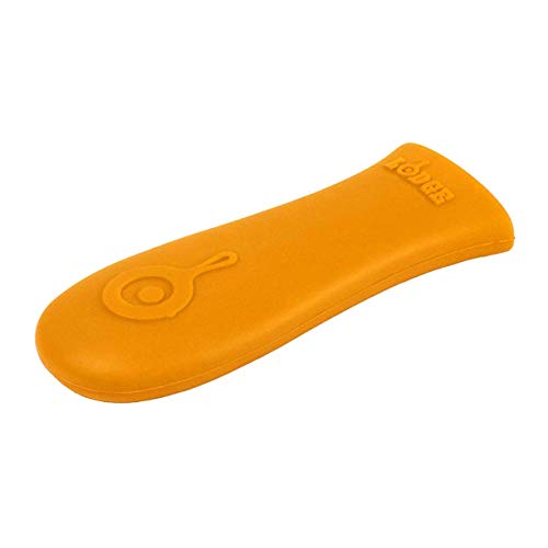Image of Lodge Silicone Hot Handle Holder - Heat-Resistant Cast Iron Skillet Handle Cover for Pans 9 Inches & Larger - Dishwasher-Friendly Silicone Hot Grip Sleeve - Reusable Skillet Accessory - Orange
