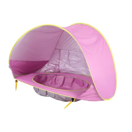 EasyGo - Tenda Infantil com Piscina e Proteção UV (Rosa) para Bebês e Crianças na Praia