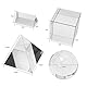 Laroal 4-teiliges K9-Prismenset für optische Kristalle zur Fotografie, einschließlich 50-mm-Kristallwürfel, 50mm-Dreiecksprisma aus Kristall, 55mm-Kristallkugel, 60-mm-Kristallpyramide