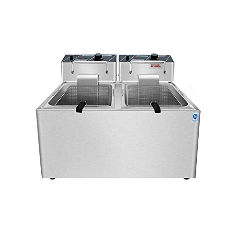 9000w Kommerzielle Elektrische Fritteuse, Pommes-frites-maschine, 12,5 L + 12,5 L, Körper Aus Edelstahl 304,bratrost…