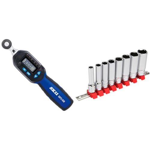 SK11(�G�X�P�[11) �f�W�^���g���N�����` �����p 9.5mm 1.5~30N�Em SDT3-030 & �f�B�[�v�\�P�b�g�Z�b�g �C���`�T�C�Y�Ή� �����p9.5mm SHS308DI�y�Z�b�g�����z