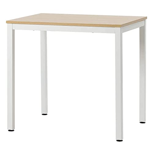 Roomnhome 31.5'' Bistro Table/Bar Table, Solid Metal Frame With Mdf 33'' Height (Indoor Use Recommended) (Table/Brown) #TOP25