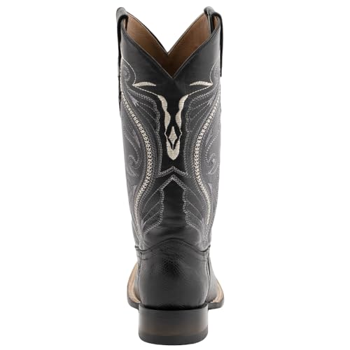 Men's Taylor Teju Lizard Square Toe Leather Heeled Western Boots3