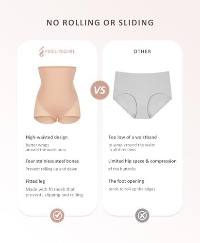 FeelinGirl Tummy Control Shapewear for Women Butt Lifting Briefs Underwear4