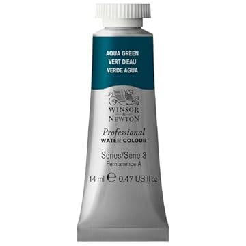 Winsor & Newton 0105697 Proffesional Water Color, 14ml Volume, Aqua Green, Pack of 3