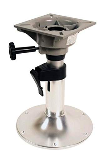 Preisvergleich Produktbild Saarwebstore Aluminium Springfield Belle Deluxe Verstellbarer Sitzfuß für Bootssitz Bootsstuhl Steuersitz, H=310-450mm 360º Drehscheibe