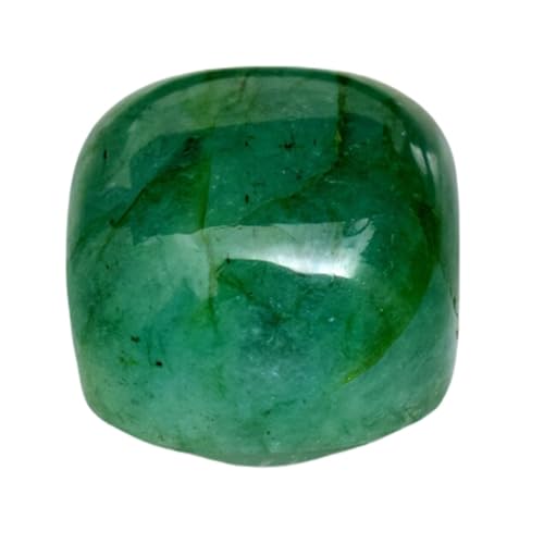 Émeraude naturelle cabochon 14,84 mm pour réparer ou transformer un bijou
